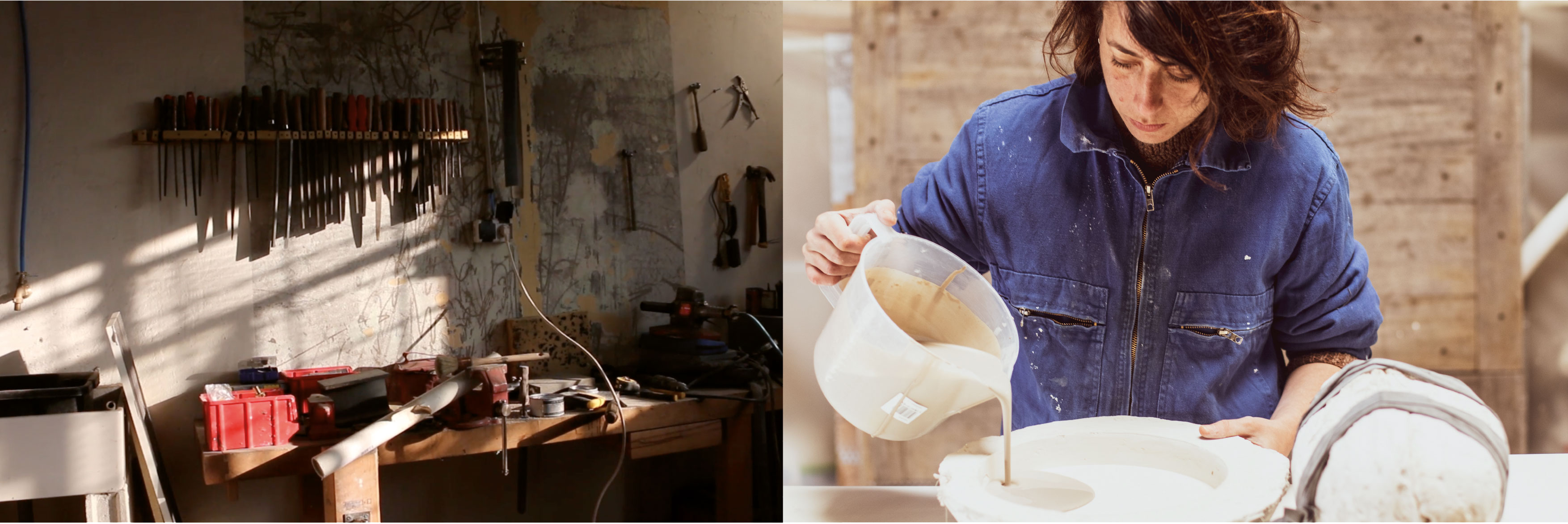 l'atelier et coulage maelle capello en couleurs